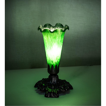 7 High Green Pond Lily Accent Lamp