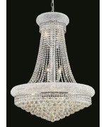 Elegant Lighting 1800D28Crc 28 D X 36 In Primo Collection Hanging Fixture Royal Cut Chrome