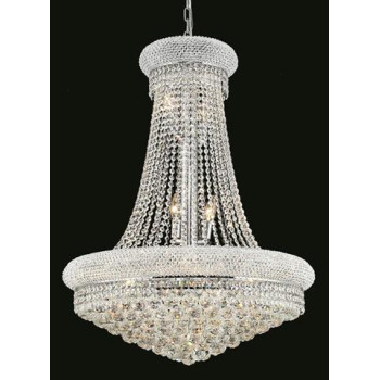 Elegant Lighting 1800D28Crc 28 D X 36 In Primo Collection Hanging Fixture Royal Cut Chrome