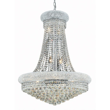 Elegant Lighting 1800D28Crc 28 D X 36 In Primo Collection Hanging Fixture Royal Cut Chrome