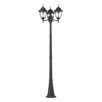 Central Square 91 High 3Light Outdoor Post Light Textured Matte Black