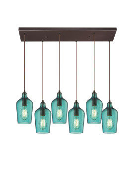 Hammered Glass Configurable Multi Pendant Oil Rubbed Bronze