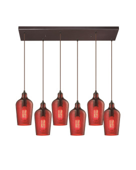 Hammered Glass Configurable Multi Pendant Oil Rubbed Bronze