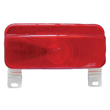 Fasteners Unlimited 00381L Command Electronics Surface Mount 12 Volt Taillight White Base And License Bracket Packaged