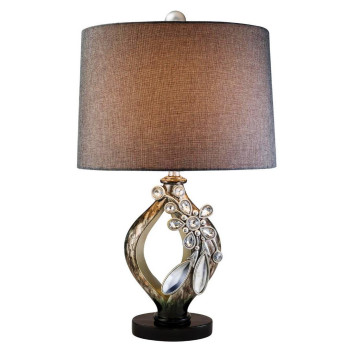 2825 Tall Polyresin Table Lamp Balleria Crystal And Glass Accent