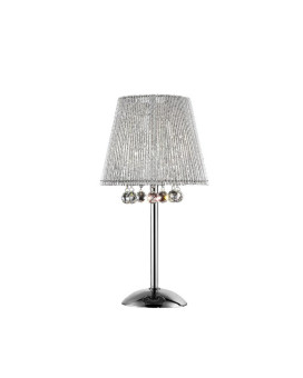 275 Tall Metal Table Lamp Dreamer With Silver Finish And Crystal Accents Silver Shade