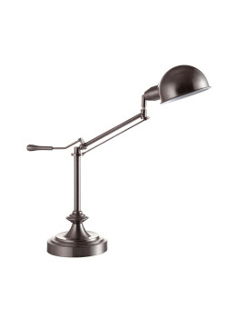 245 Tall Metal Adjustable Table Lamp With Perch Swing Arm Silver Finish