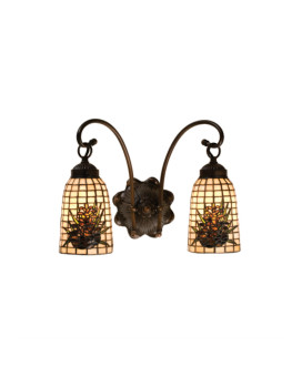 145W Pine Barons 2 Lt Wall Sconce