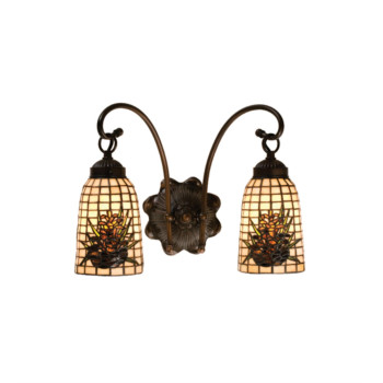 145W Pine Barons 2 Lt Wall Sconce