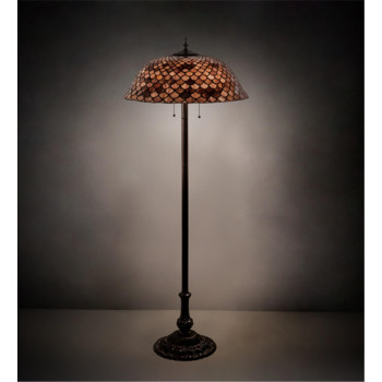 64H Tiffany Fishscale Floor Lamp