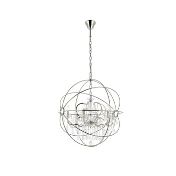 1130 Geneva Collection Pendent Lamp D32 H345 Lt6 Dark Bronze Finish Royal Cut Crystals