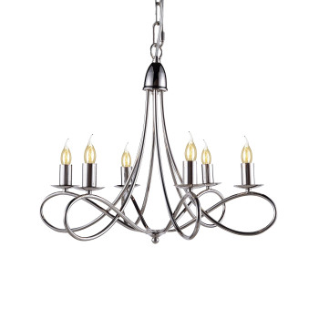 Elegant Lighting 1452D22Pn 24 Dia X 19 H In Lyndon Pendant Lamp Polished Nickel