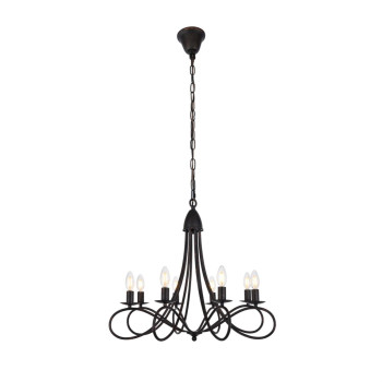 1452 Lyndon Collection Pendant Lamp D28 H23 Lt8 Dark Bronze Finish