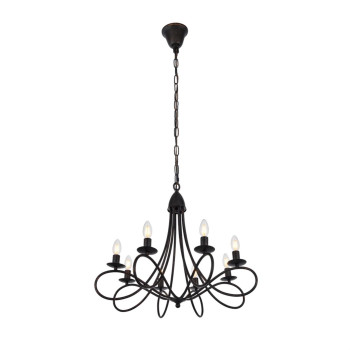 1452 Lyndon Collection Pendant Lamp D28 H23 Lt8 Dark Bronze Finish