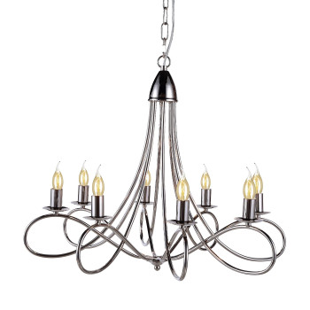 Elegant Lighting 1452D28Pn 28 Dia X 23 H In Lyndon Pendant Lamp Polished Nickel