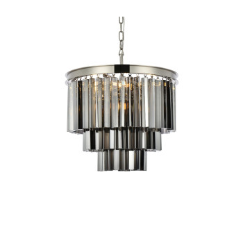 Elegant Lighting 1201D20Pnssrc 20 Dia X 205 H In Sydney Pendent Lamp Polished Nickel44 Royal Cut Silver Shade Crystals