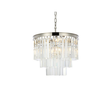 Elegant Lighting 1201D20Pnrc 20 Dia X 205 H In Sydney Pendent Lamp Polished Nickel44 Royal Cut Crystals