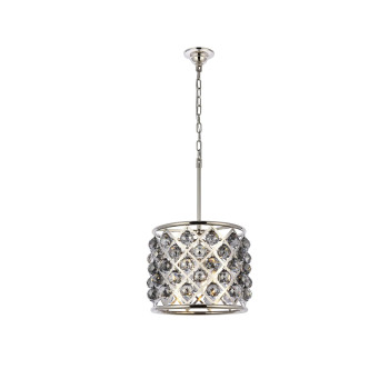 Elegant Lighting 1206D14Pnssrc 14 Dia X 13 H In Madison Pendent Lamp Polished Nickel Royal Cut Silver Shade Crystals