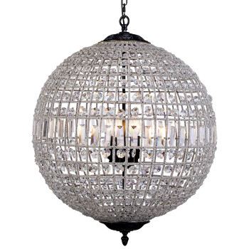 Elegant Lighting 1205D24Dbrc 24 Dia X 335 H In Olivia Pendant Lamp Dark Bronze44 Royal Cut Crystal Clear