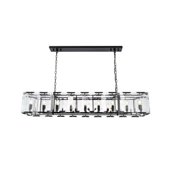 1212 Monaco Collection Pendant Lamp L62In W13In H12In Lt18 Flat Black Matte Finish