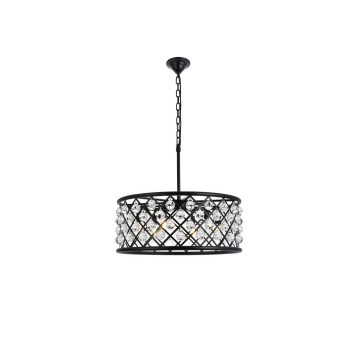 Elegant Lighting 1213D25Mbrc 25 Dia X 105 H In Madison Pendant Lamp Mocha Brown Royal Cut Crystal Clear