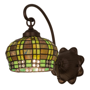 7W Jeweled Basket Wall Sconce