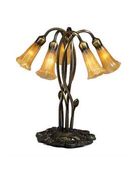 165H Amber Pond Lily 5 Lt Accent Lamp