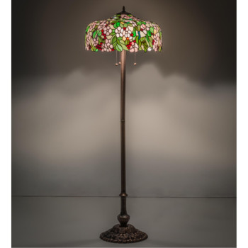 63H Tiffany Cherry Blossom Floor Lamp