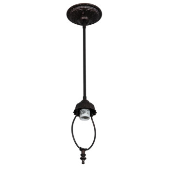 55W Mahogany Bronze 1 Lt Inverted Pendant Hardware