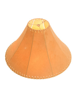 20 Wide Faux Leather Tan Hexagon Shade