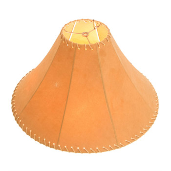 20 Wide Faux Leather Tan Hexagon Shade