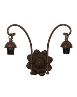 13W Mahogany Bronze 2 Lt Wall Sconce Hardware