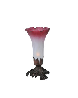 8H Pinkwhite Pond Lily Accent Lamp