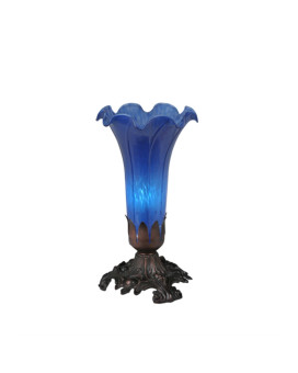 8H Blue Pond Lily Accent Lamp