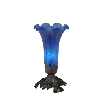 8H Blue Pond Lily Accent Lamp