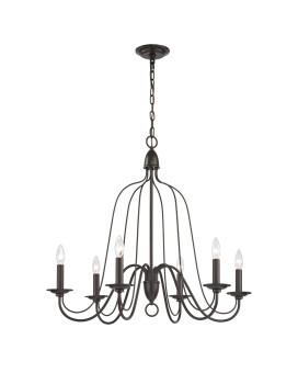 Monroe 30 Wide 6Light Chandelier Oil Rubbed Bronze