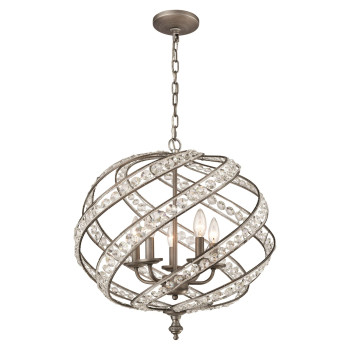 Renaissance 21 Wide 5Light Chandelier Weathered Zinc