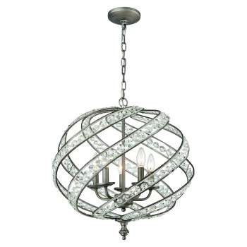 Renaissance 21 Wide 5Light Chandelier Weathered Zinc