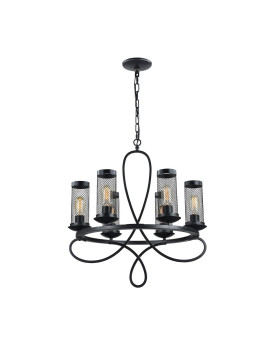 6Lt Pendant Lamp Finish Rustic Black