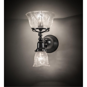 8 Wide Revival Gas Electric 2 Light Wall Sconce