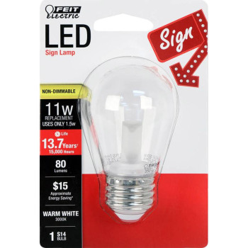 Bulb Led S14E26 Ww 15W Pack Of 1