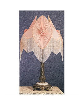 28H Fabric Fringe Pink Pontiff Table Lamp