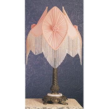 28H Fabric Fringe Pink Pontiff Table Lamp