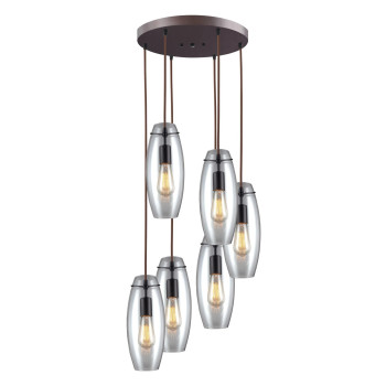 Menlow Park 15 Wide 6Light Multi Pendant Oil Rubbed Bronze