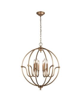 Stanton 25 Wide 6Light Chandelier Matte Gold