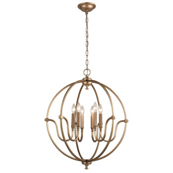 Stanton 25 Wide 6Light Chandelier Matte Gold