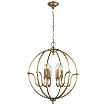 Stanton 25 Wide 6Light Chandelier Matte Gold