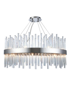 3000 Dallas Collection Chandelier D32In H14In Lt18 Chrome Finish Royal Cut Crystals