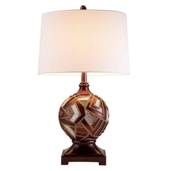 2975 Tall Polyresin Table Lamp Polymosaic Design