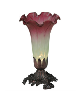 8H Seafoamcranberry Pond Lily Accent Lamp